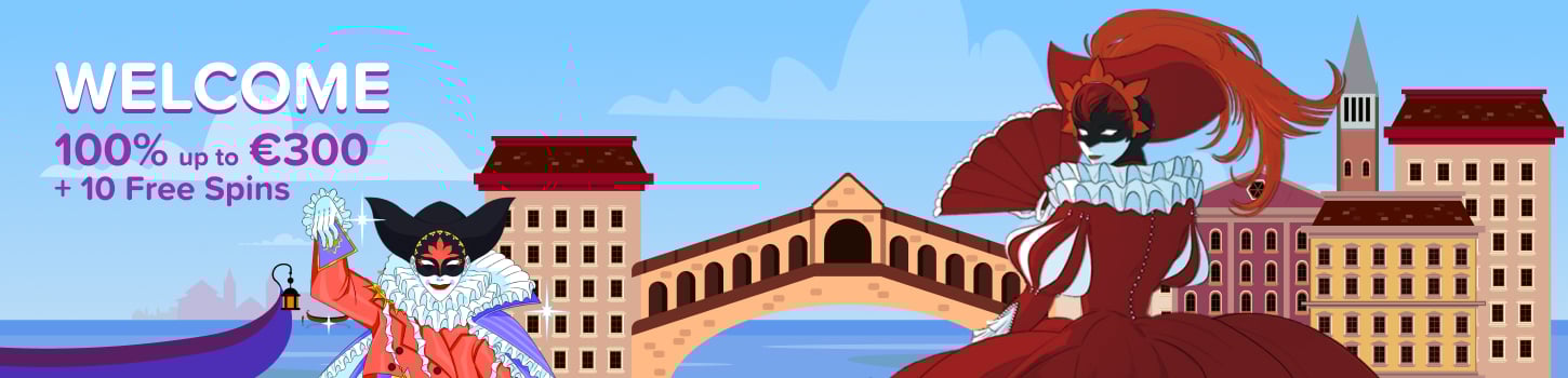 100% up to €300 + 10 free spins