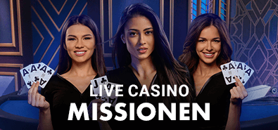 Live-Casino-Missionen: Sichere dir 20 € in Boni!