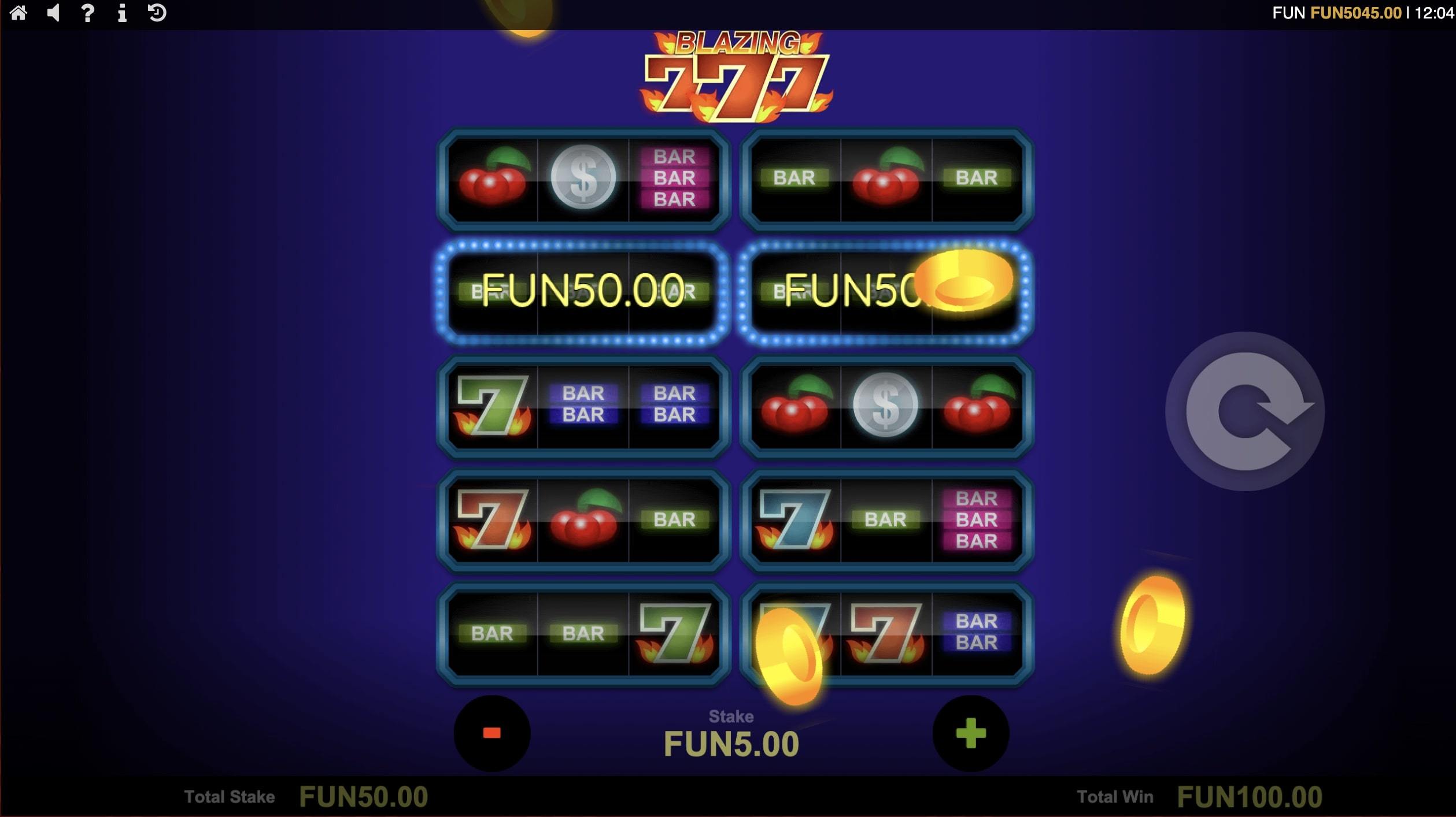 Blazing 7s Slot bonus features