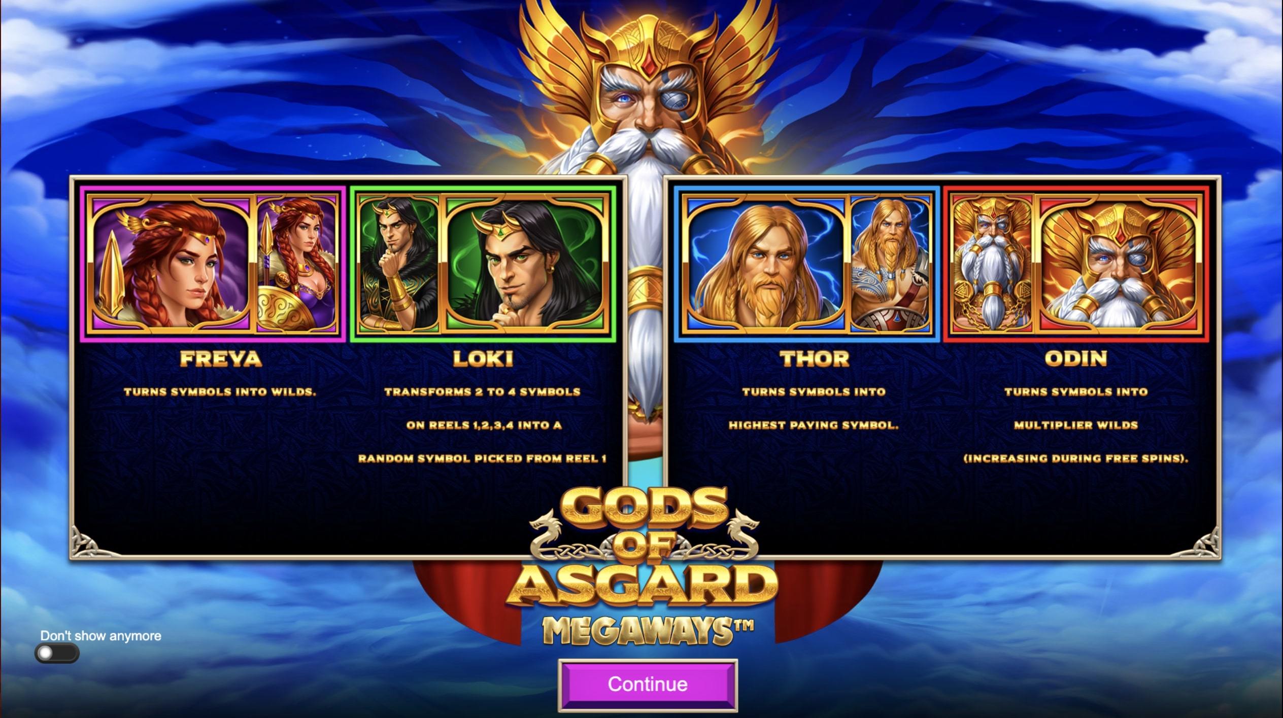  Gods of Asgard Megaways Slot bonus features