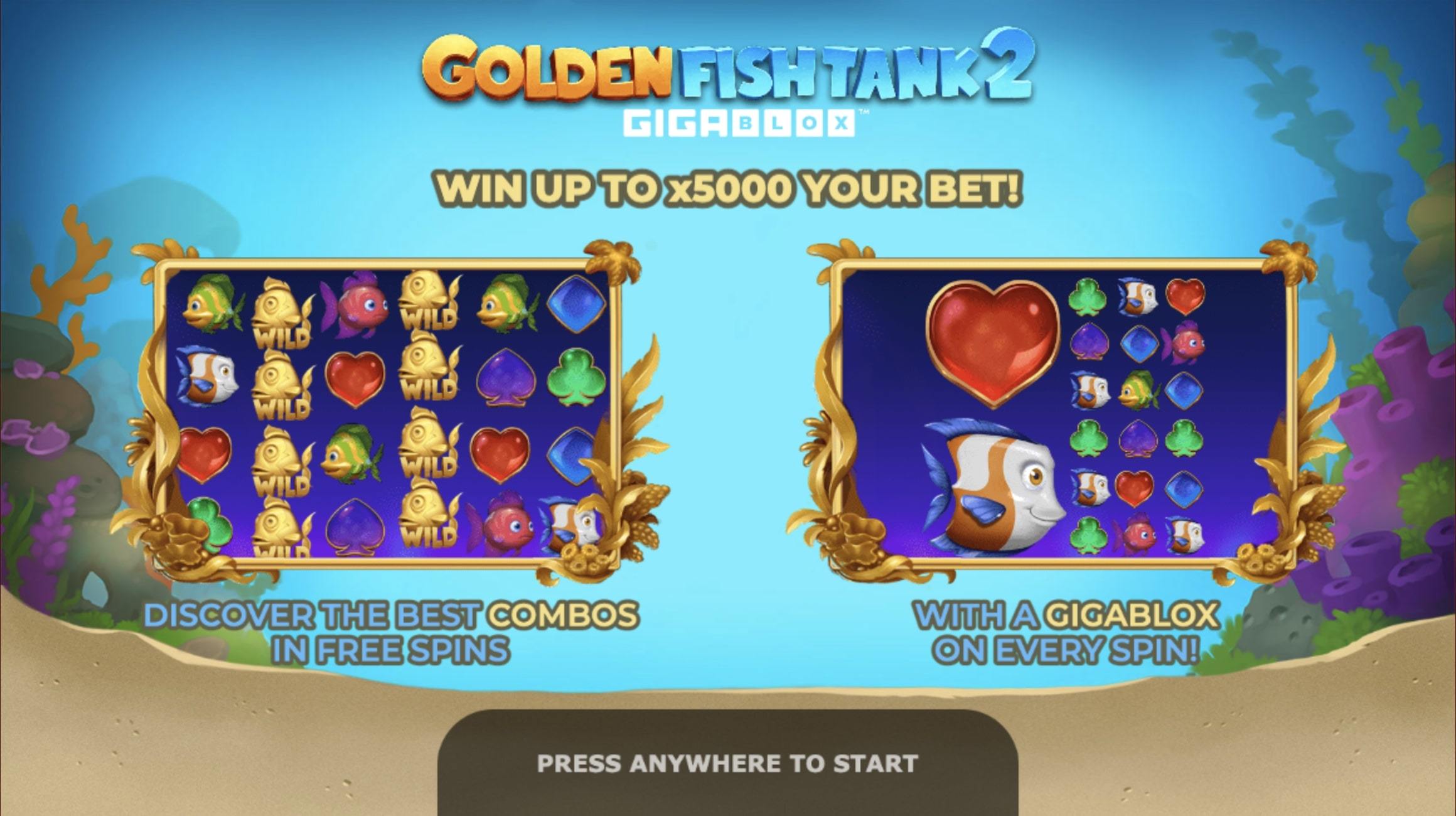 Golden Fishtank 2 Gigablox Slot bonus features