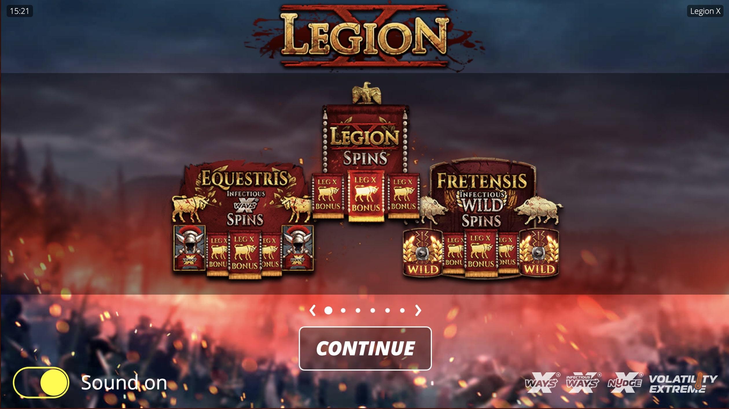  Legion X Slot bonus features
