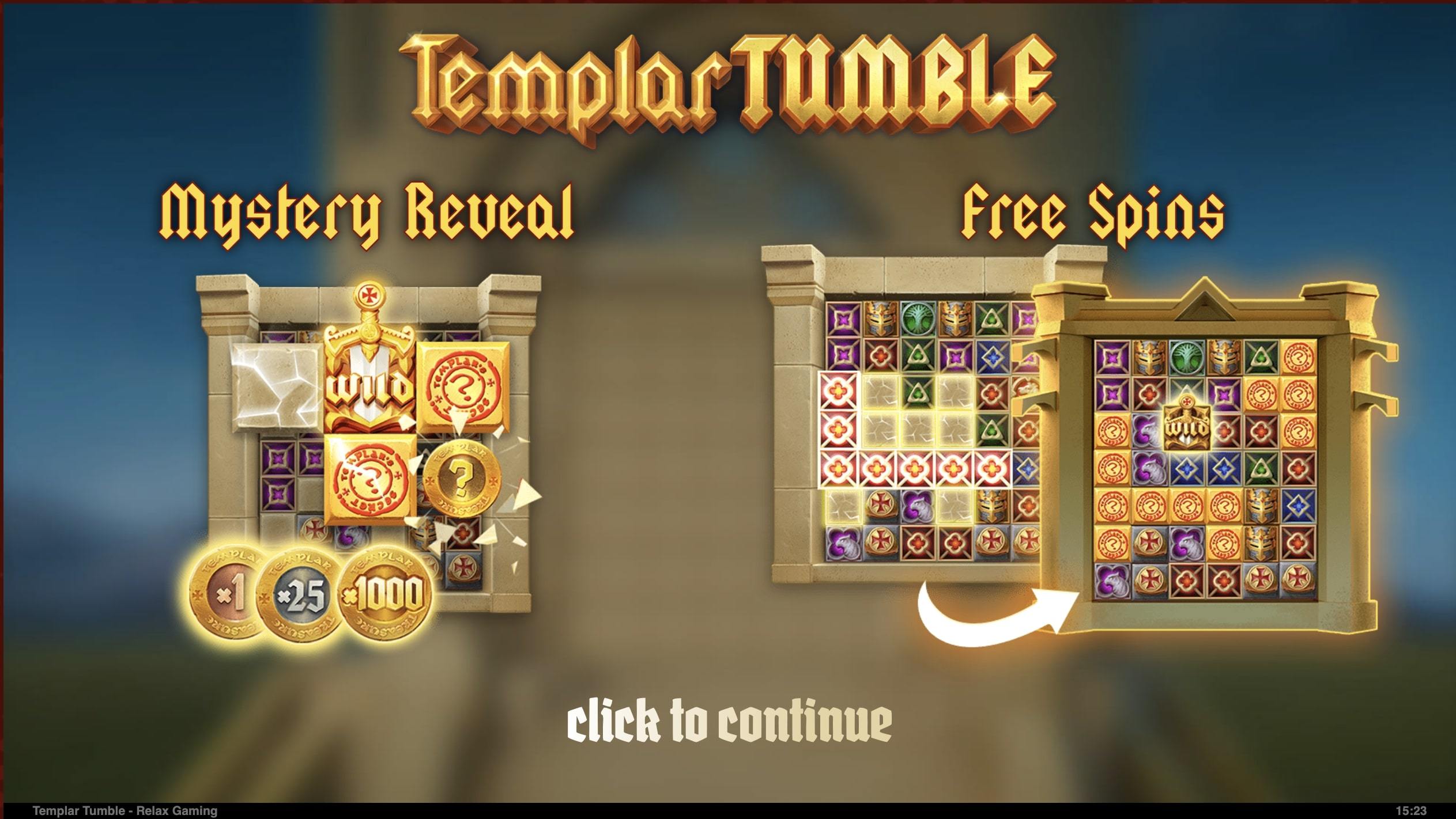  Templar Tumble Slot bonus features