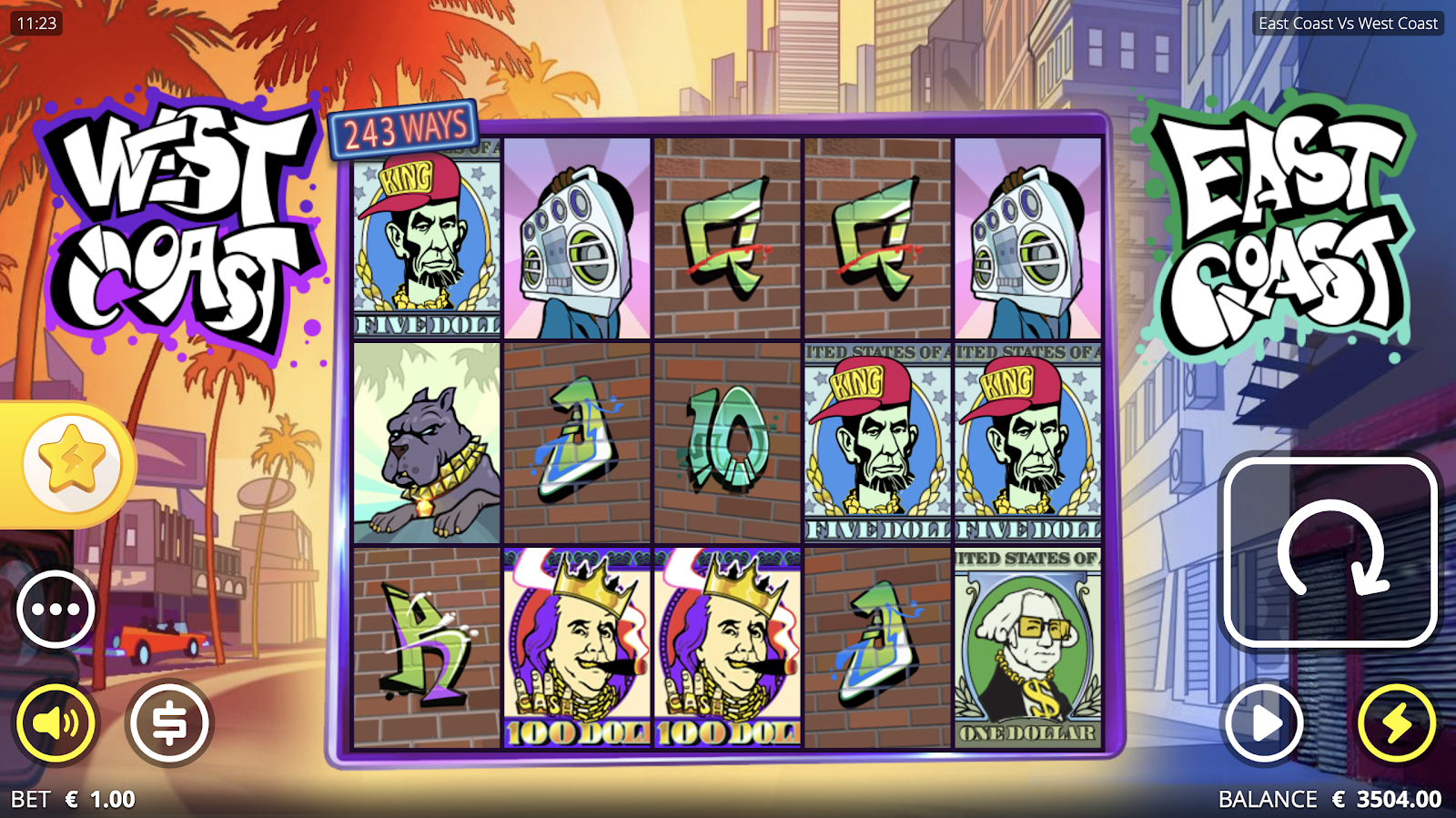 East Coast Vs West Coast slot