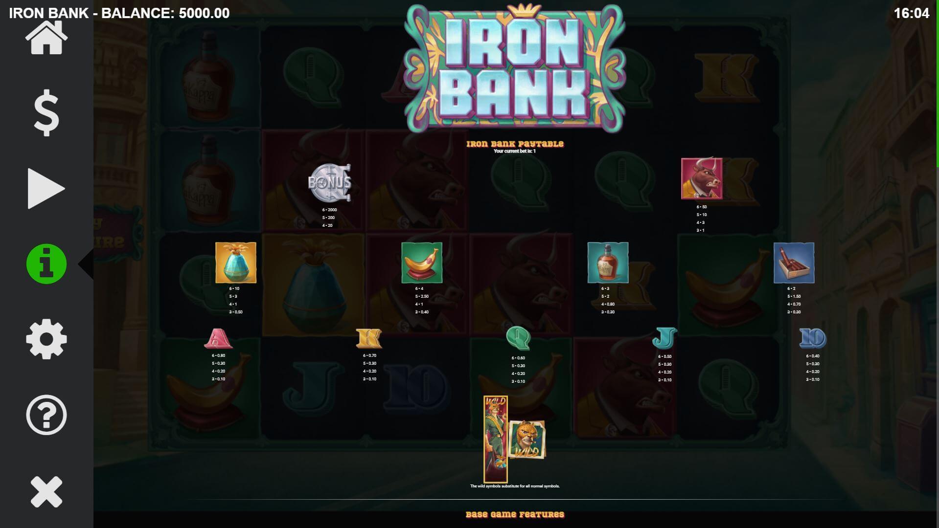 Iron Bank Slot Symbols
