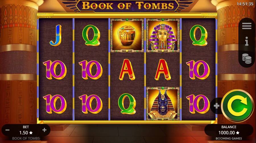 Book of tombs most popular online casino games by booming games