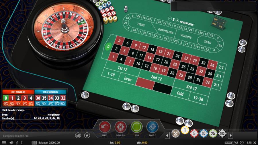 European Roulette Pro Table Game Playn-GO Scatters Casino