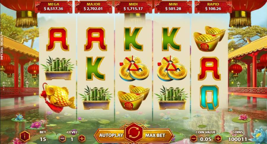 Imperial Riches Progressive jackpot slot scatters