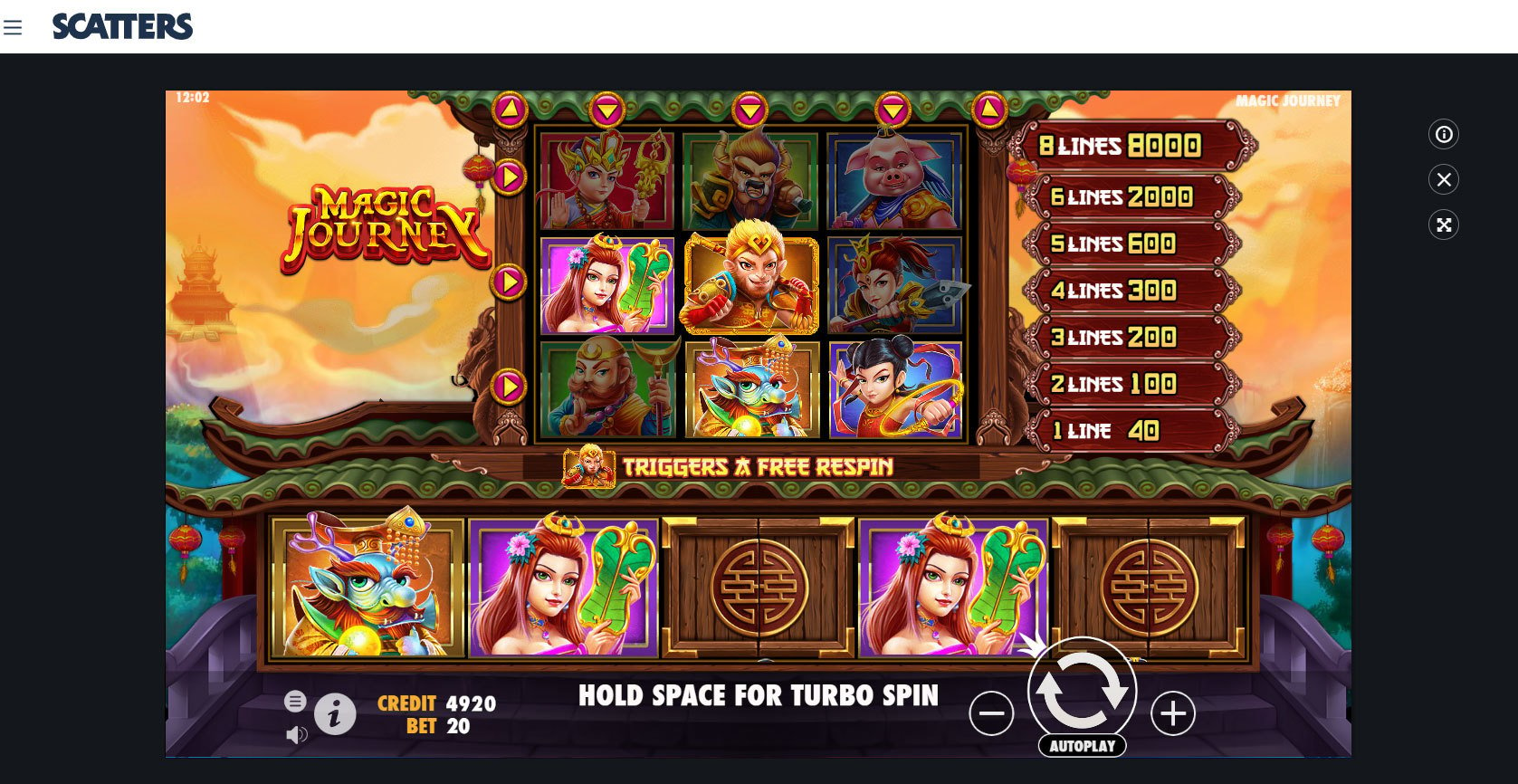 Play Magic Journey Online Slot by Pragmatic Play at Scatters Casino Canada 