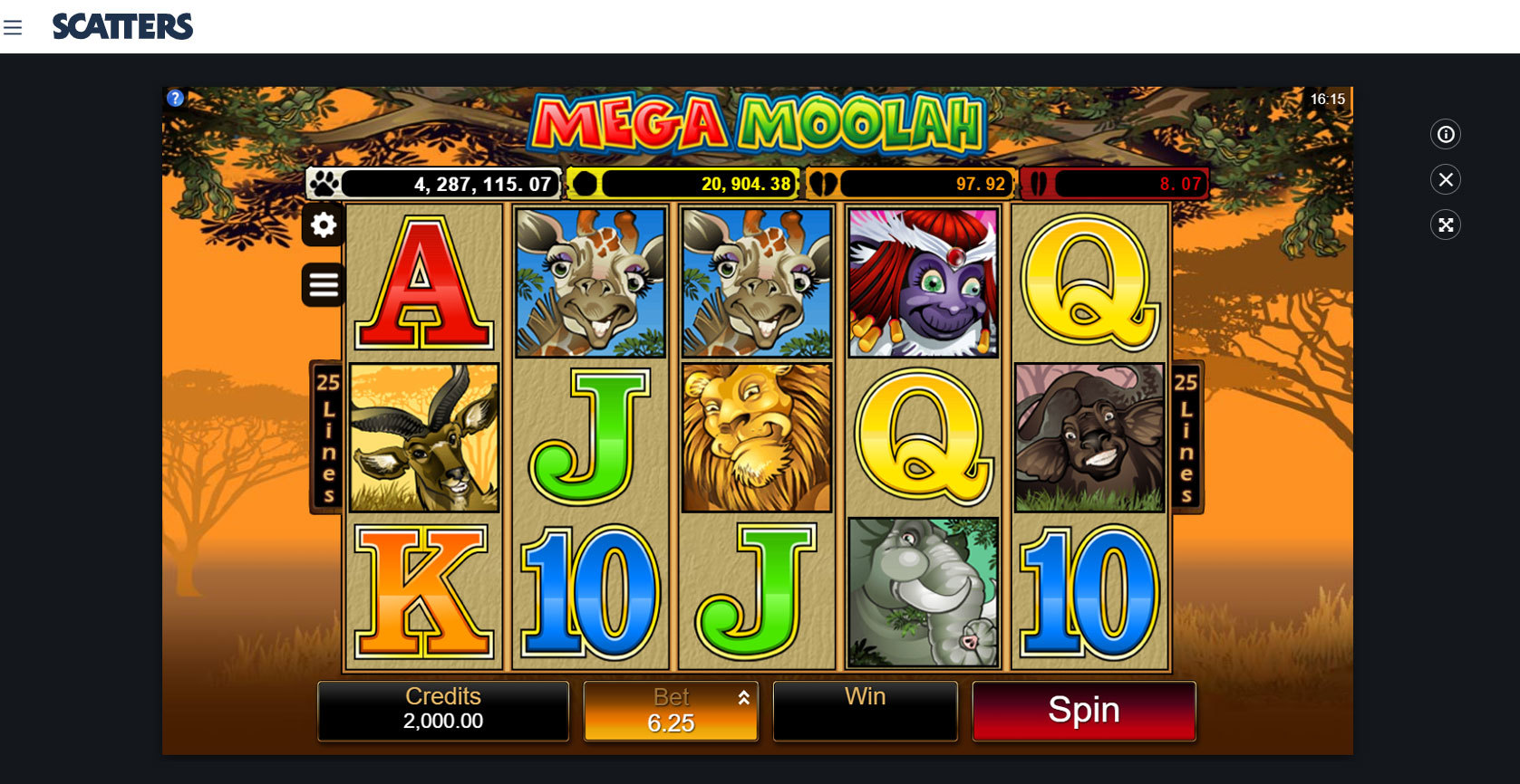 Mega Moolah Jackpot - Scatters New Zealand Slots Casino