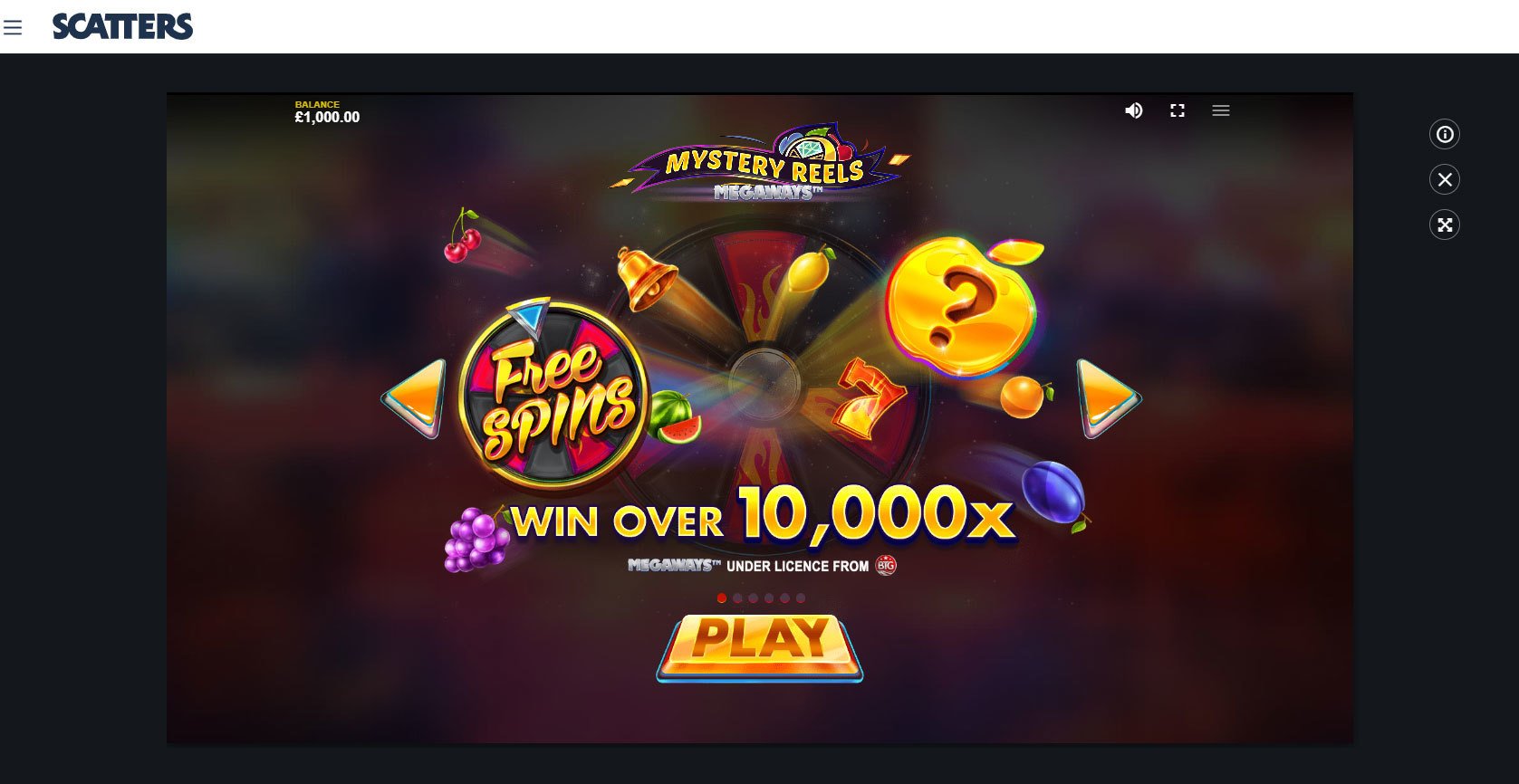 Play Mystery Reels Megaways by BTG for Free or Real Money at Scatters Casino