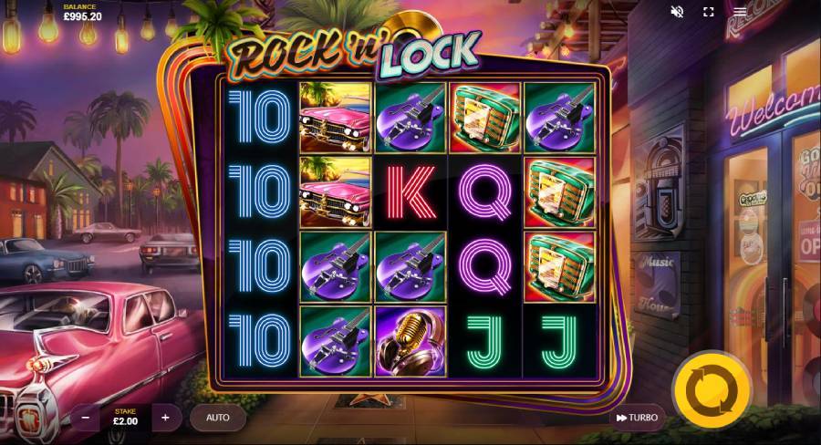 Rock-n-Lock 5 reel slots scatters casino