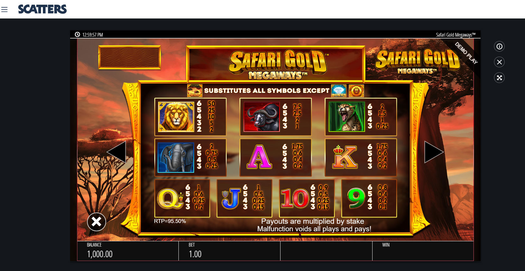 Megaways Slots: Safari Gold - Scatters New Zealand Casino