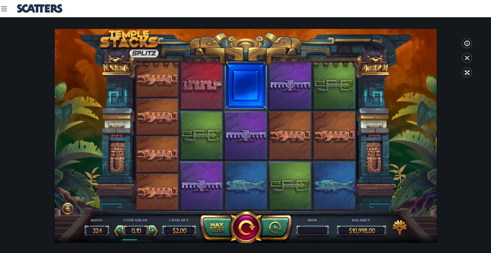 Play Temple Stacks - $PLITZ Slot by Yggdrasil for Free or Real Money at Scatters