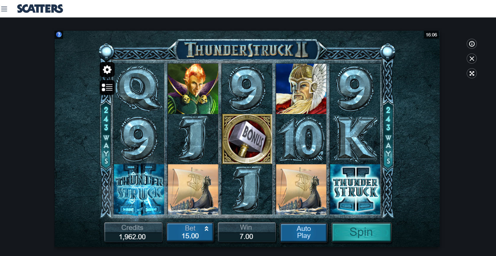 Thunderstruck II Online Slot - Scatters Slots Casino