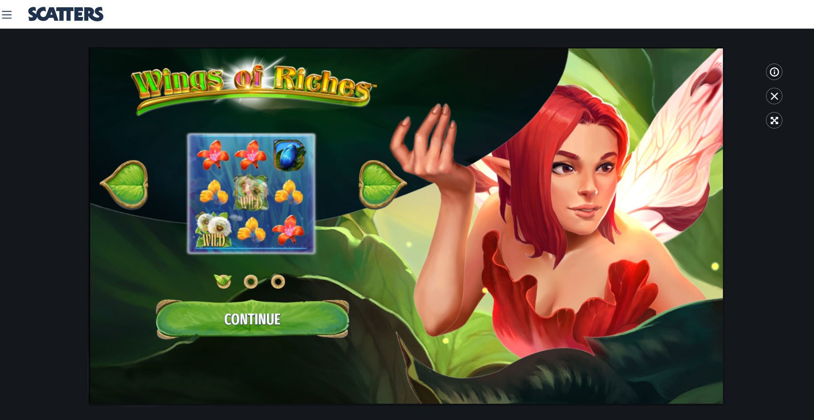 Wings of Riches Online Slot Games at Scatters Casino 