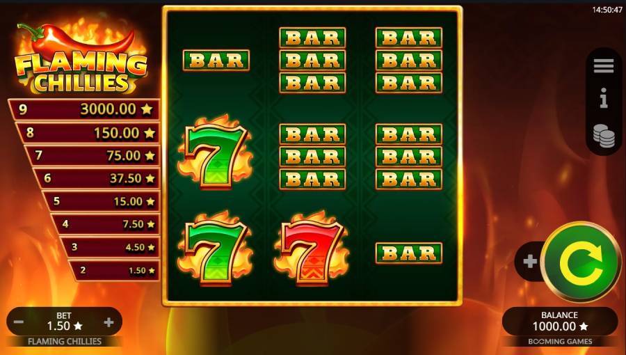 flaming Chillies Most popular online casino game by booming games