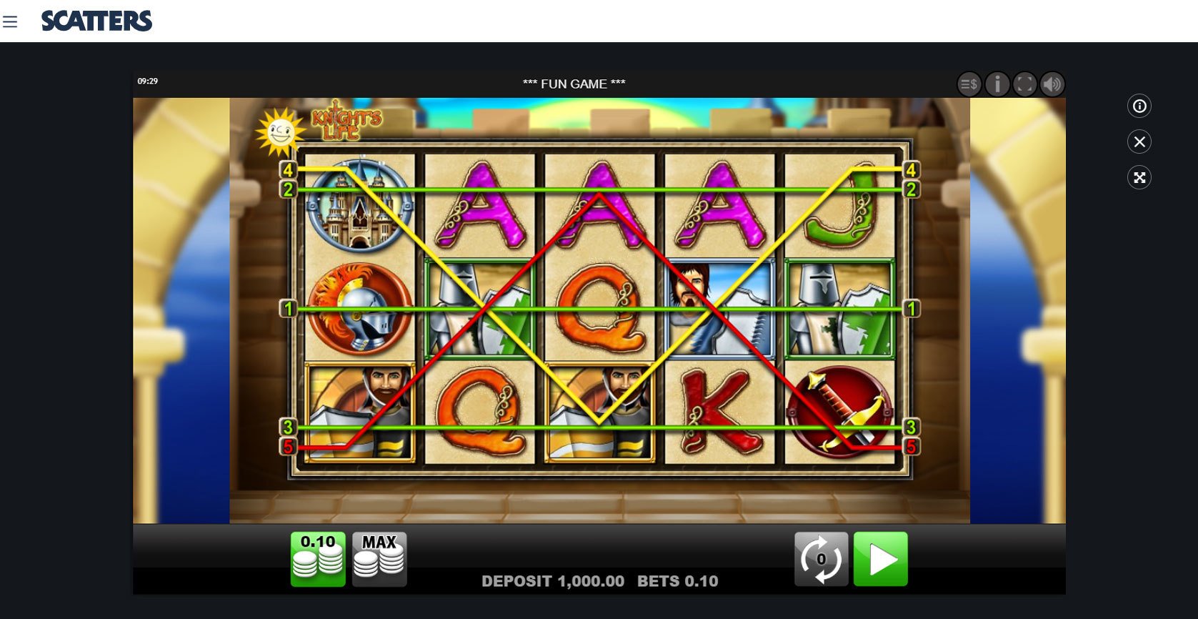 Spielen Sie Knight's Life Slot von Merkur Free oder Echtgeld im Scatters Casino